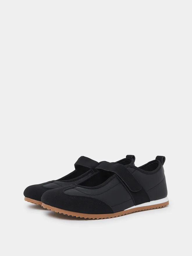 Styli Styli Black Velcro Sneakerina