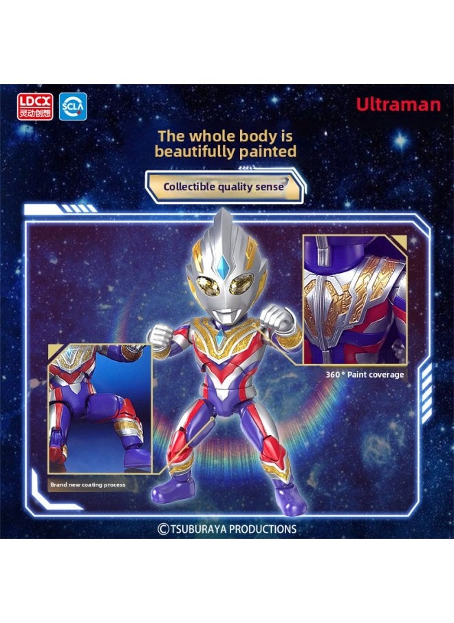 Generic - Smart Genuine Ultraman Toy Doll Q Version Hero Pass Hand-made Blind Box Joint Movable Children Dijiasero-Color:[Infinite Siro] 15-joint Movable Base Weapon Hand Shape-Height:12cm - Image 1