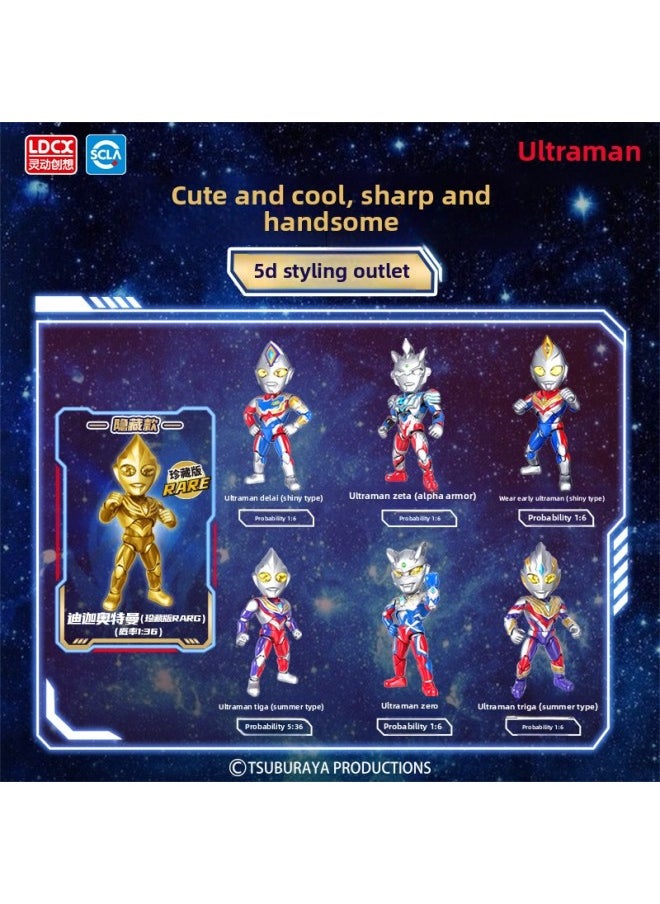 Generic - Smart Genuine Ultraman Toy Doll Q Version Hero Pass Hand-made Blind Box Joint Movable Children Dijiasero-Color:[Infinite Siro] 15-joint Movable Base Weapon Hand Shape-Height:12cm - Image 1