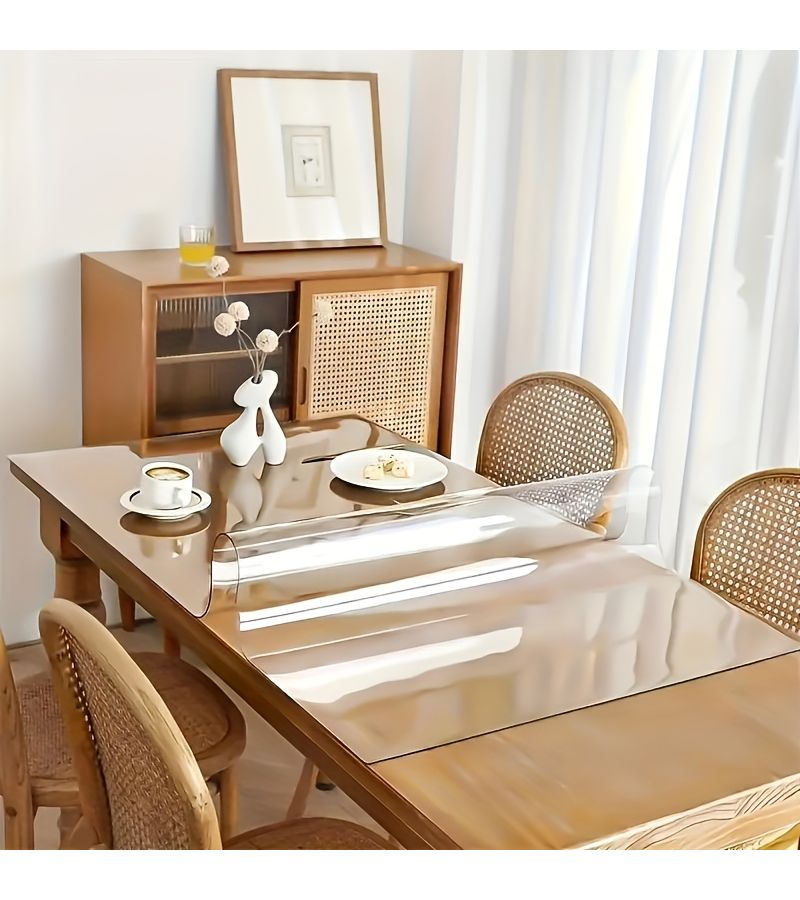 1.0mm Transparent PVC Tablecloth 120x300cm Scratch Resistant Heat Proof Easy Clean - Image 2