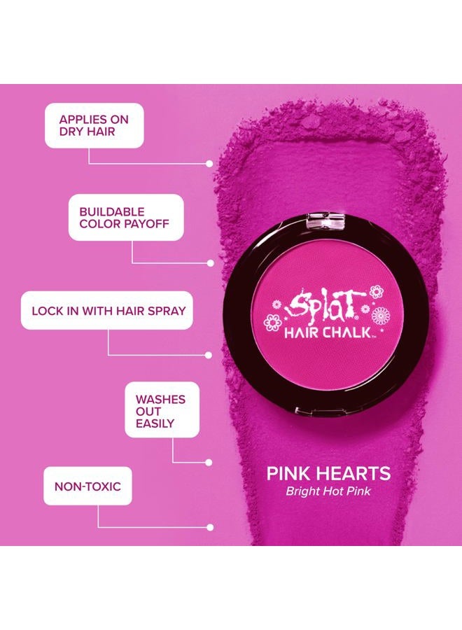 SPLAT Hair Chalk (Pink Hearts) - One Day Hair Color - Washes out with Shampoo - Image 3