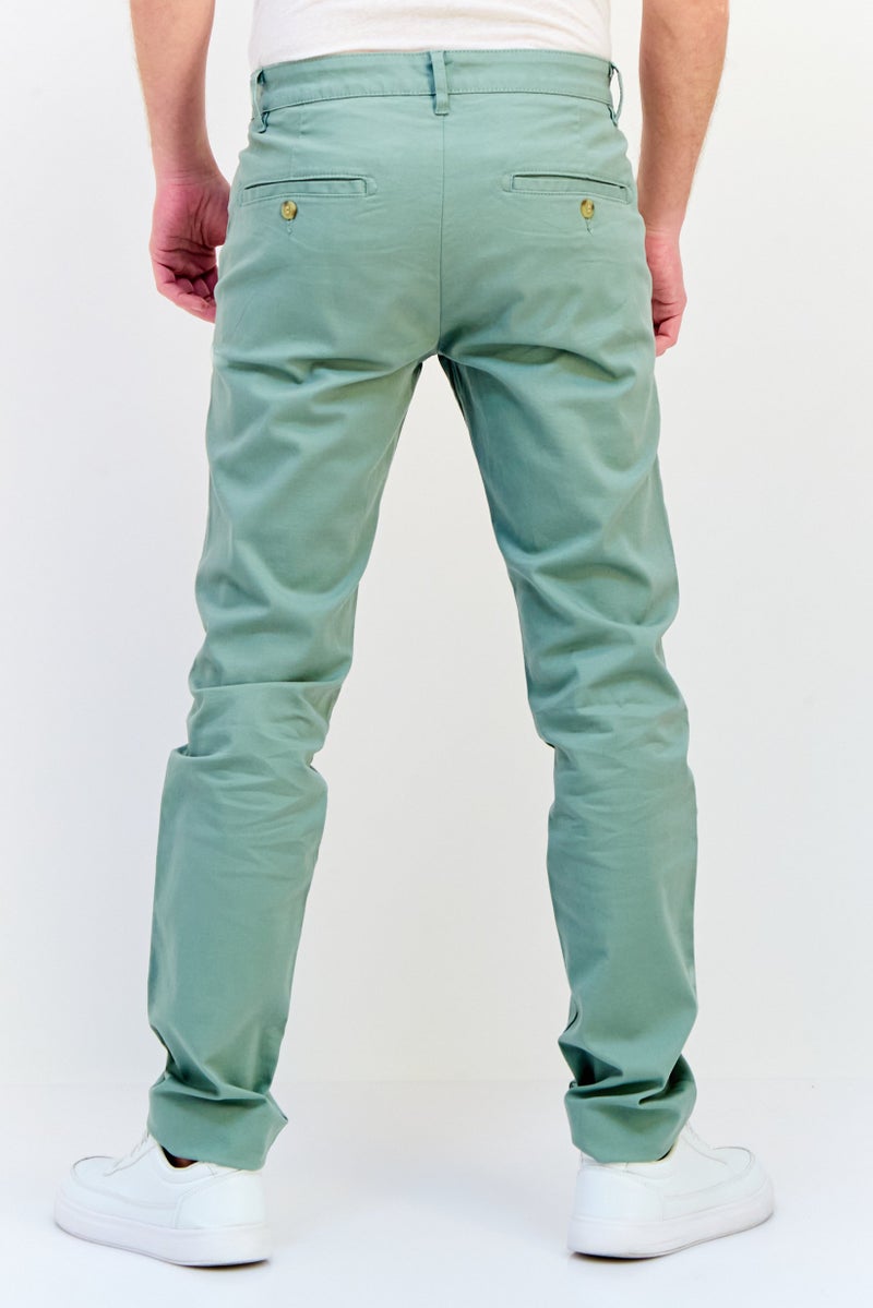 Celio سروال تشينو ضيق للرجال، أخضر حكيم - Image 3