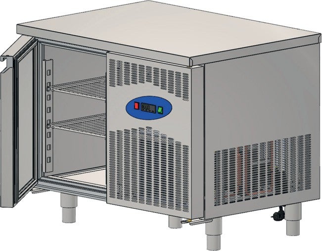 CSA Inox Karacasan Industrial 281 Lt 430 Steel Quality 95 cm Single Door 700 Counter Type Refrigerator + Deep Freezer 