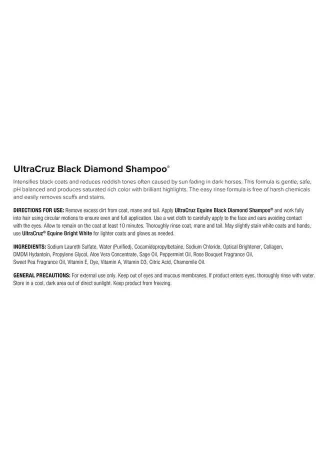 UltraCruz UltraCruz Equine Black Diamond Horse Shampoo and Conditioner Bundle, 32 oz Each  - Image 4