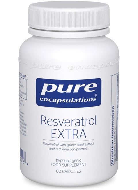 Pure Encapsulations - Resveratrol Extra 100mg - Resveratrol with Grape Seed Extract and Red Wine Polyphenols - 60 Capsules