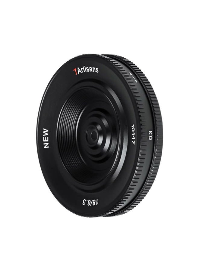 7artisans 18MM F6.3 Mark II UFO Lens for Fuji Mount, APS-C, Prime Lens, Ultra-Thin Compact Mirrorless Cameras for FUJIFILM XM-H/XP/XE/XA/XT/XS Series - Image 1