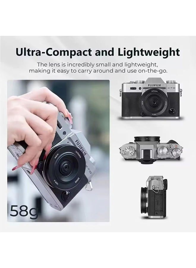 7artisans 18MM F6.3 Mark II UFO Lens for Fuji Mount, APS-C, Prime Lens, Ultra-Thin Compact Mirrorless Cameras for FUJIFILM XM-H/XP/XE/XA/XT/XS Series - Image 4