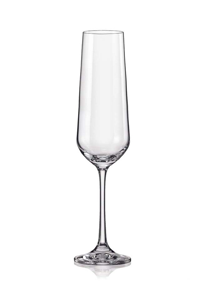 Crystalex Crystalex Champagne Flute Glass Siesta 180ml, Crystalline 