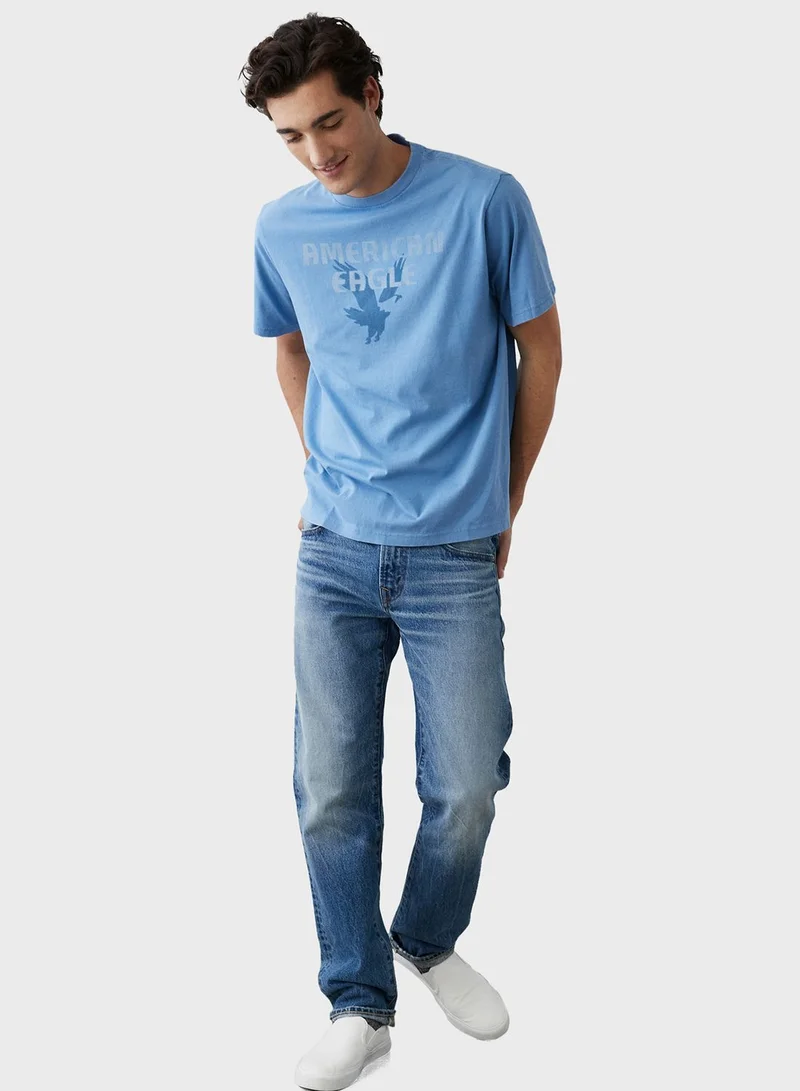 امريكان ايجل Graphic Crew Neck T-Shirt