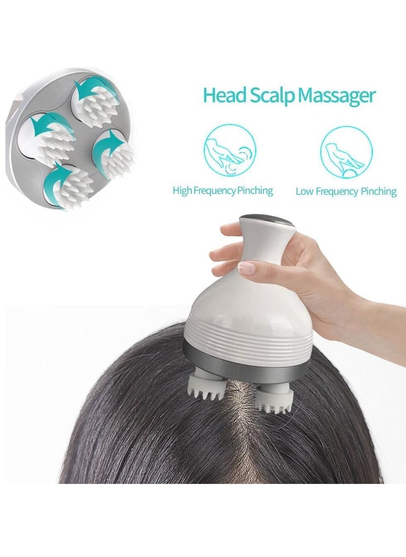 Houmt Electric Scalp Massager Rechargeable Head Massager with 76 Kneading Nodes Multifunctional Waterproof Head Scratcher for Hair Growth Stress Relax Ideal Relaxing Gifts for Women Men  - Image 2