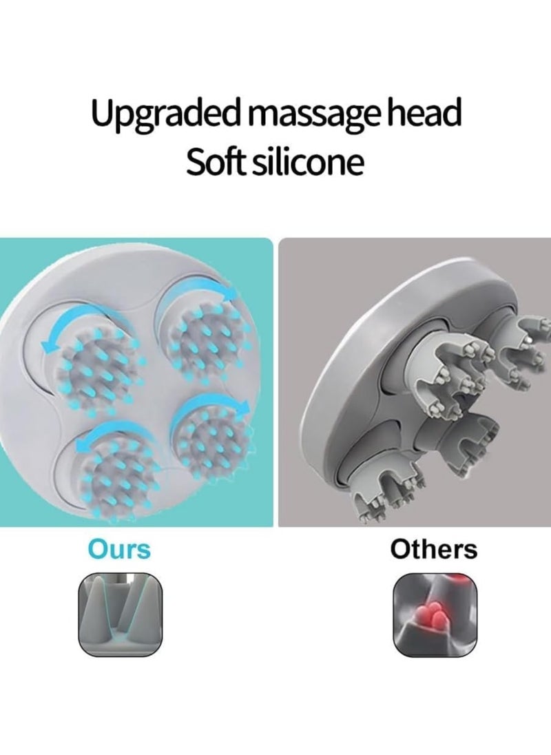Houmt Electric Scalp Massager Rechargeable Head Massager with 76 Kneading Nodes Multifunctional Waterproof Head Scratcher for Hair Growth Stress Relax Ideal Relaxing Gifts for Women Men  - Image 4