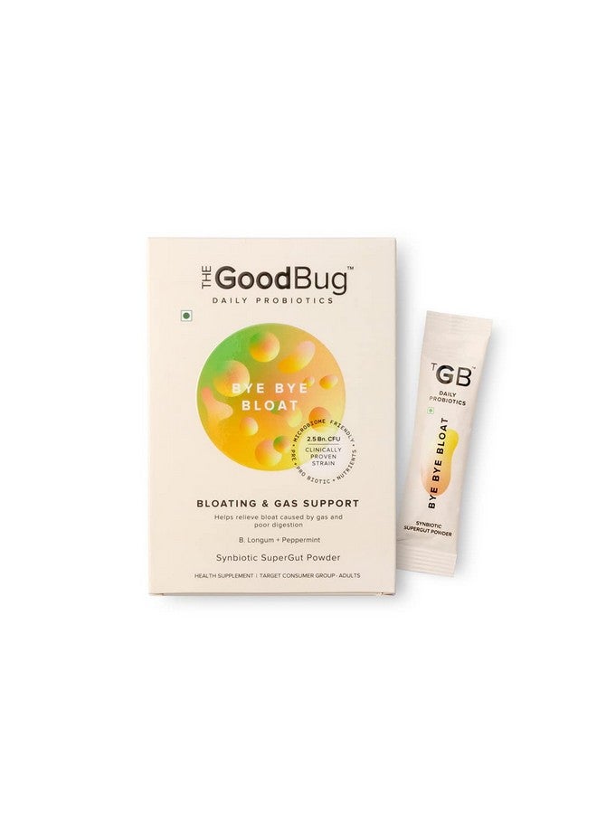 The Good Bug Bye Bye Bloat Supergut Powder For Gut Health & Strong Digestion | Pre & Probiotic Supplement | Helps With Bloating, Gas & Heartburn | 2.5 Billion Cfu Of Clinically Proven | 15 Days Pack - Image 1
