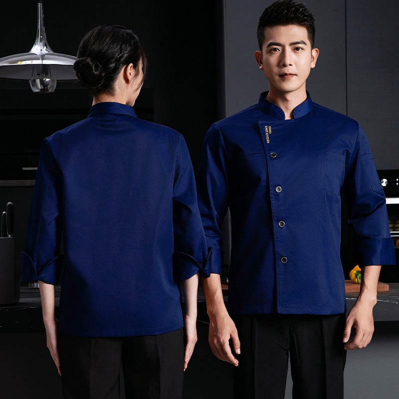 New Catering Chef Work Clothes Long Sleeve Clothes For Men And Women Plus Size Suit Restaurant Restaurant Kitchen Uniform Enlarge - Image 1