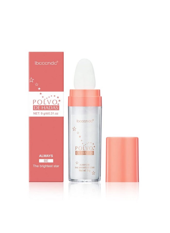 ibcccndc Polvo De Hadas Fairy Highlight Patting Powder Highlighter Body Glitter For Face Hair Eye Lip And Bodymake Up For Prom Festival Rave Stage Makeup (White)  - Image 1