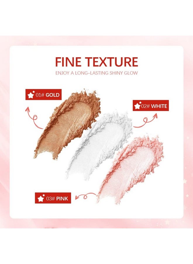 ibcccndc Polvo De Hadas Fairy Highlight Patting Powder Highlighter Body Glitter For Face Hair Eye Lip And Bodymake Up For Prom Festival Rave Stage Makeup (White)  - Image 5