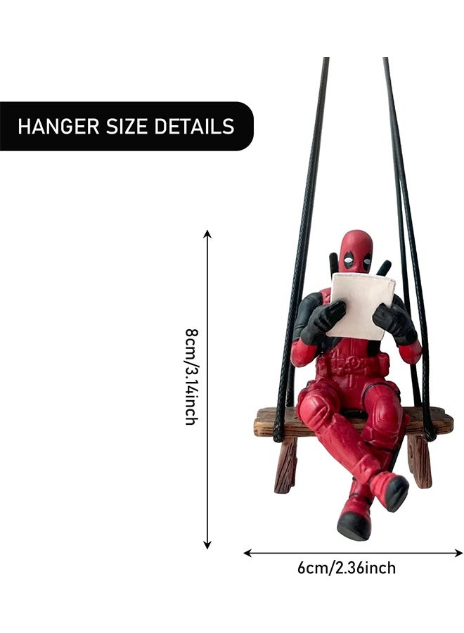 Little  Deadpool Car Decoration Accessories Car Mirror Suspension Accessories Car Mirror Suspension Accessories Personalized Car Rear View Mirror Pendant for Car Interior Decoration - Image 2