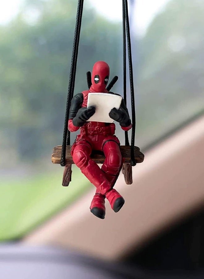 Little  Deadpool Car Decoration Accessories Car Mirror Suspension Accessories Car Mirror Suspension Accessories Personalized Car Rear View Mirror Pendant for Car Interior Decoration - Image 5