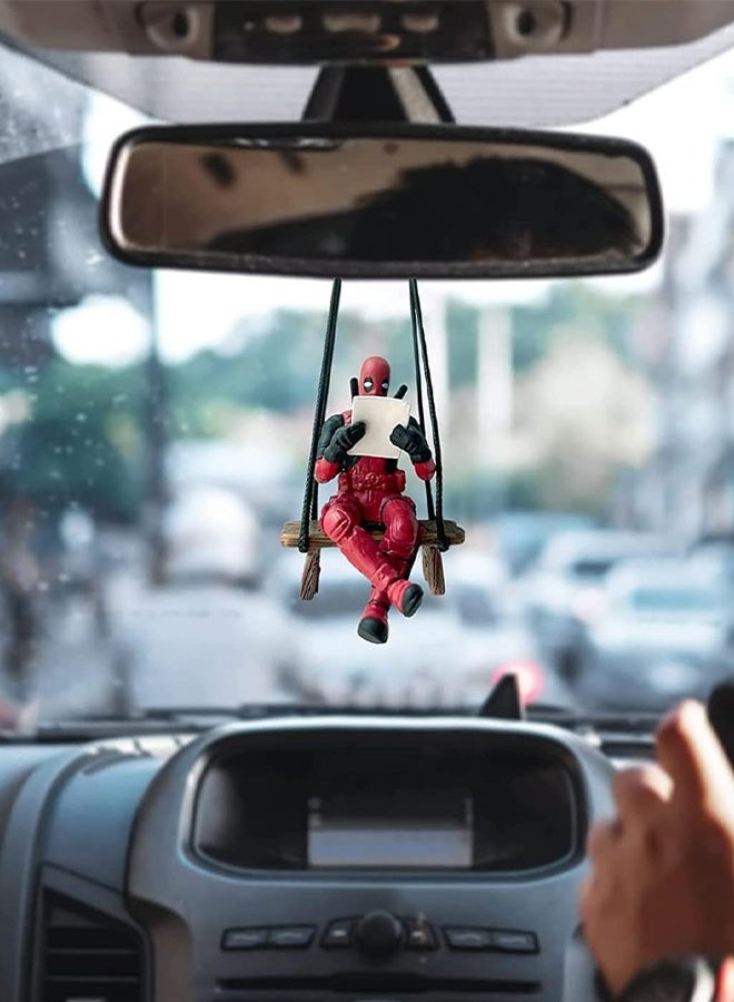 Little  Deadpool Car Decoration Accessories Car Mirror Suspension Accessories Car Mirror Suspension Accessories Personalized Car Rear View Mirror Pendant for Car Interior Decoration - Image 4