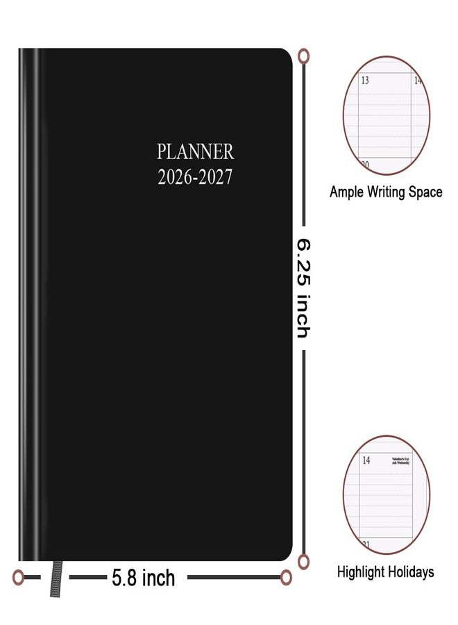 Getvow Planner 2026-2027 - 18 Months (Jan 26 - Jun 27) Agenda Planner 5.8" x 8.5", 2025-2026 Weekly & Monthly Planners with Hard Cover, Black - Image 5