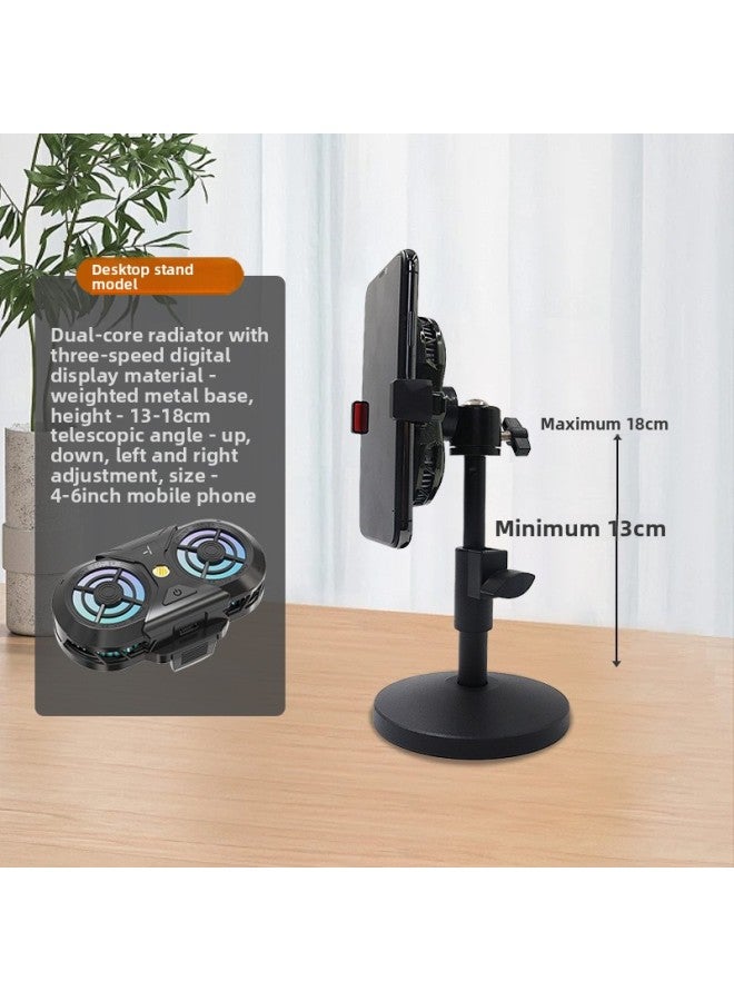 Dedicated For Live Broadcast-mobile Phone Radiator Cooling Semiconductor Refrigeration Ice-sealed Back Clip Integrated Bracket With Fan 