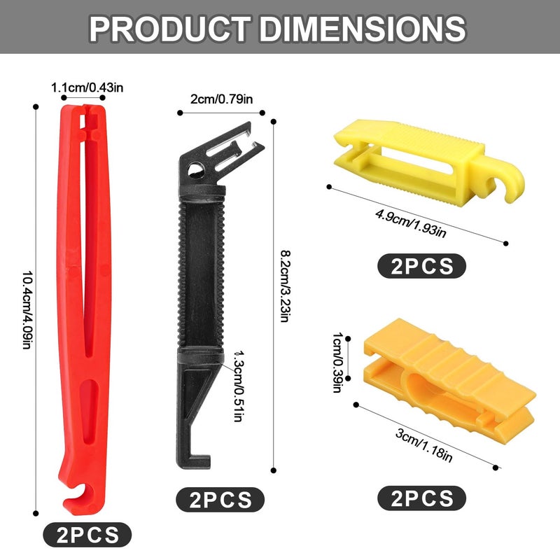 NQEUEPN NQEUEPN 8pcs Fuse Puller, 4 Sizes Car Fuse Pull Tool Plastic Fuse Extractor Tool Reliable Automotive Glass Fuse Puller for Car Motorcycle Truck Fuses Replacement  - Image 2
