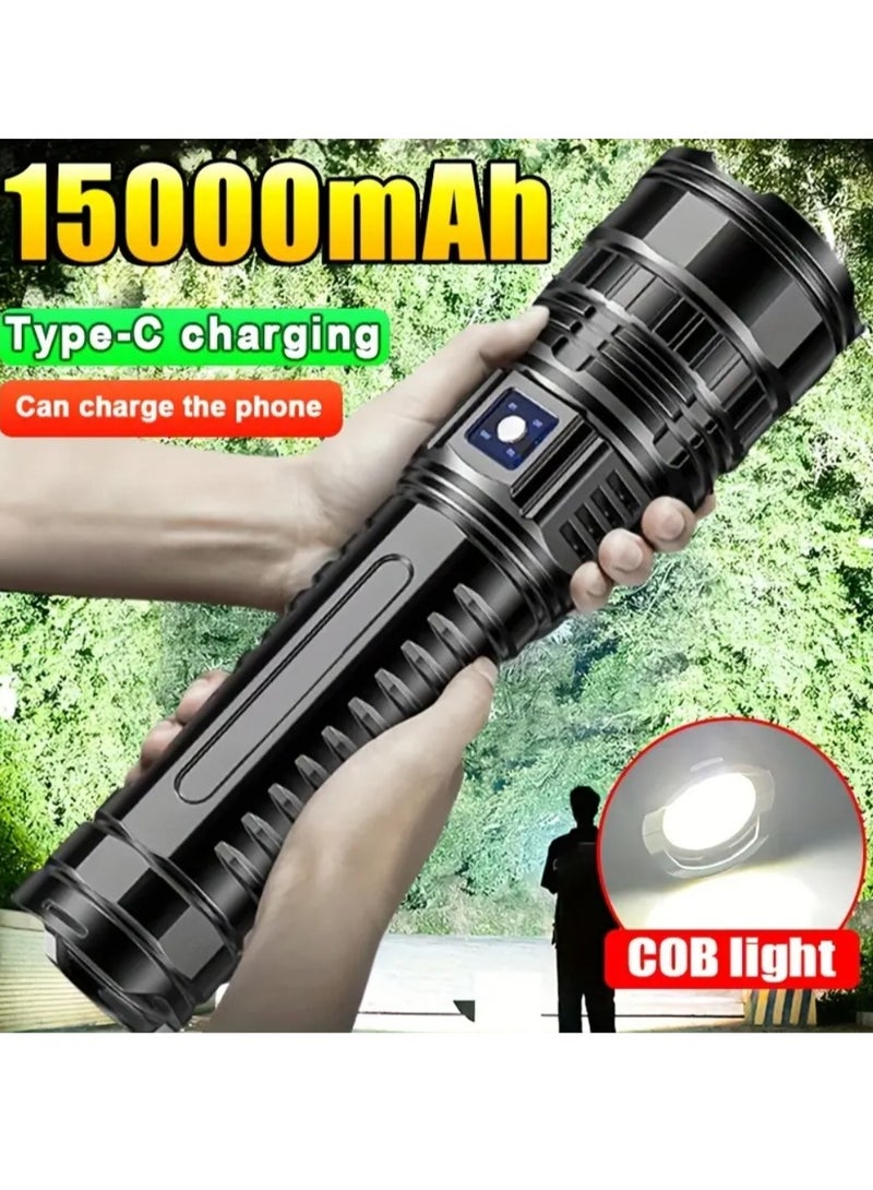 The Most Potent Tactical LED Flashlights Feature a Rechargeable Design, Equipped with a High-Capacity Battery, Offering Long-Range Spotlight Capabilities for Emergency Situations. - Image 1