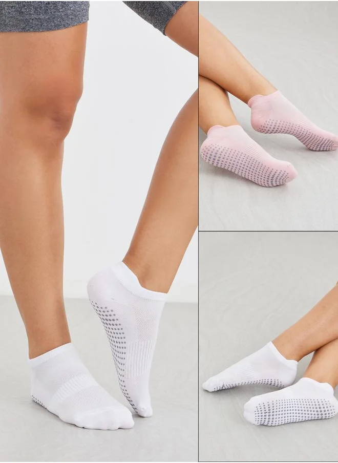 Styli Styli Set of 2 - Multi Breathable Insert Silicon Base Yoga Socks