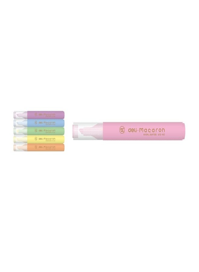 deli EU12-6C Highlighter | Smudge-Free, Bright Ink Marker Pen (Multicolor, 6 Shades) - Image 2