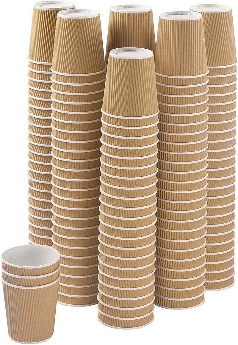 Amit Marketing 100ml Disposable Ripple Paper Cup | Insulated Kraft Cups for Hot & Cold Beverages | Leak-Resistant, Eco-Friendly | Ideal for Tea, Coffee, Office, Cafe, Parties & Takeaway – Pack of 50 - Image 4