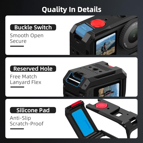 BRDRC Metal Cage for DJI Osmo Action 6, Protective Case Premium Frame Cover Protector Aluminum Housing for DJI Osmo Action 6 Accessories - Image 4