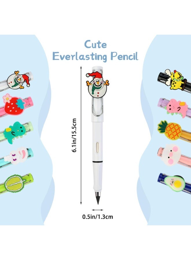 LYNLYN 10 Pack Inkless Pencils, Everlasting, Refillable Eternal Pencils with 10 Replacement Nibs for Writing and Drawing, Kids and Students - Image 5