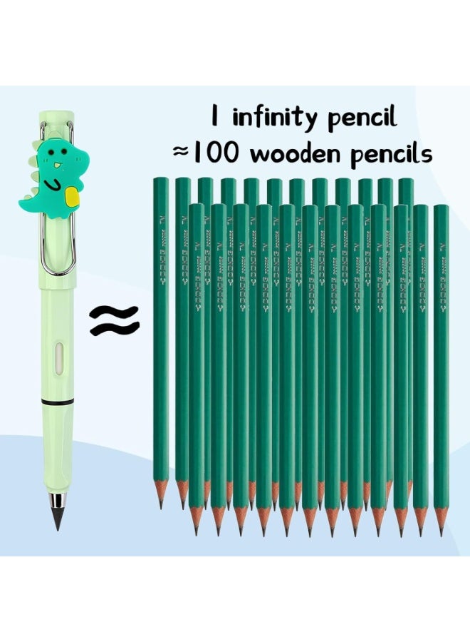 LYNLYN 10 Pack Inkless Pencils, Everlasting, Refillable Eternal Pencils with 10 Replacement Nibs for Writing and Drawing, Kids and Students - Image 4