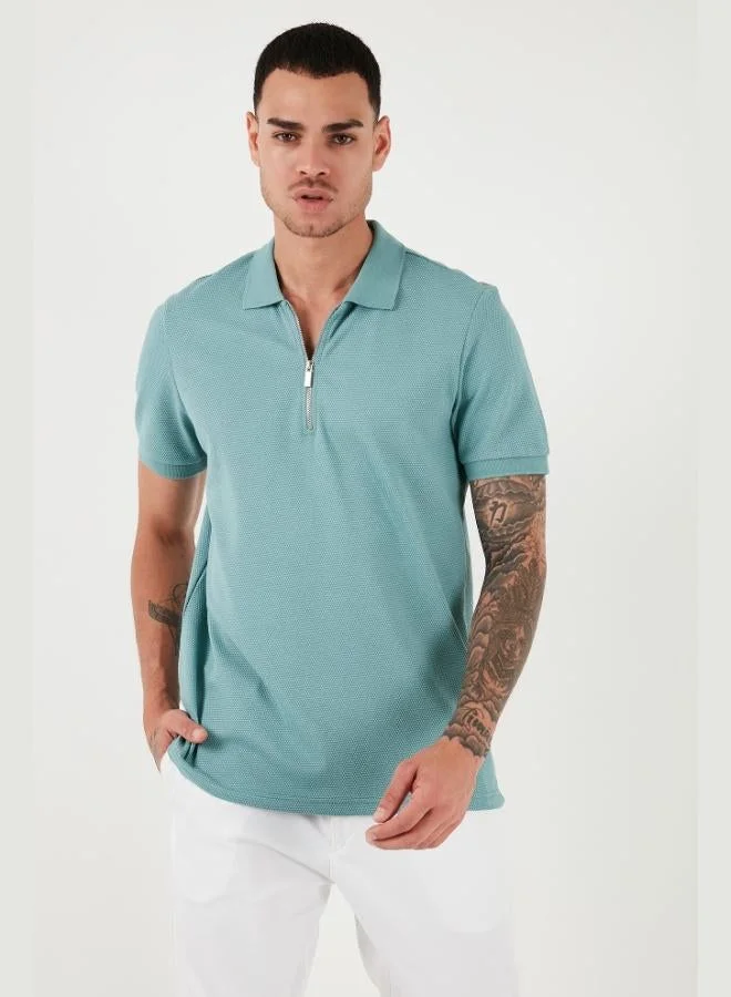 Buratti  Buratti Cotton Regular Fit Zip-Up Polo Collar T-Shirt Men's POLO COLLAR T-SHIRT 5902915 for Men | Best Price UAE