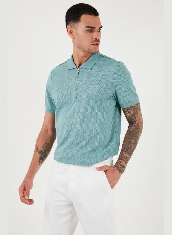 Buratti  Buratti Cotton Regular Fit Zip-Up Polo Collar T-Shirt Men's POLO COLLAR T-SHIRT 5902915 for Men | Best Price UAE