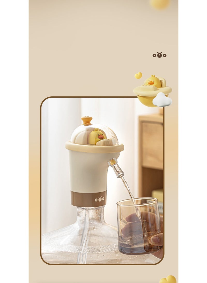 HOMESTAR Yellow Electric Water Pump | 55cm Extended Silicone Tube | USB-C Rechargeable Portable Dispenser | One-Touch Operation Plug & Play | Perfect For Water Jugs/Water Dispensers | For Home & Office Use | Low-Noise High-Efficiency Pump - Image 5