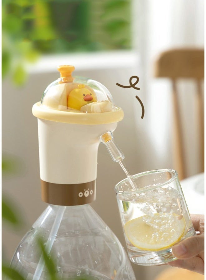 HOMESTAR Yellow Electric Water Pump | 55cm Extended Silicone Tube | USB-C Rechargeable Portable Dispenser | One-Touch Operation Plug & Play | Perfect For Water Jugs/Water Dispensers | For Home & Office Use | Low-Noise High-Efficiency Pump - Image 2