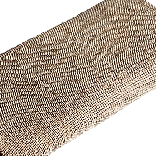 Flushbay Speaker Grill Cloth Linen Single Layer Speaker Fabric Protective Dustproof Mesh Cloth Stereo Fabric Replacement for Home Stage Speakers, Media Cabinet, KTV Box (Brown, 50 * 146cm) - Image 2