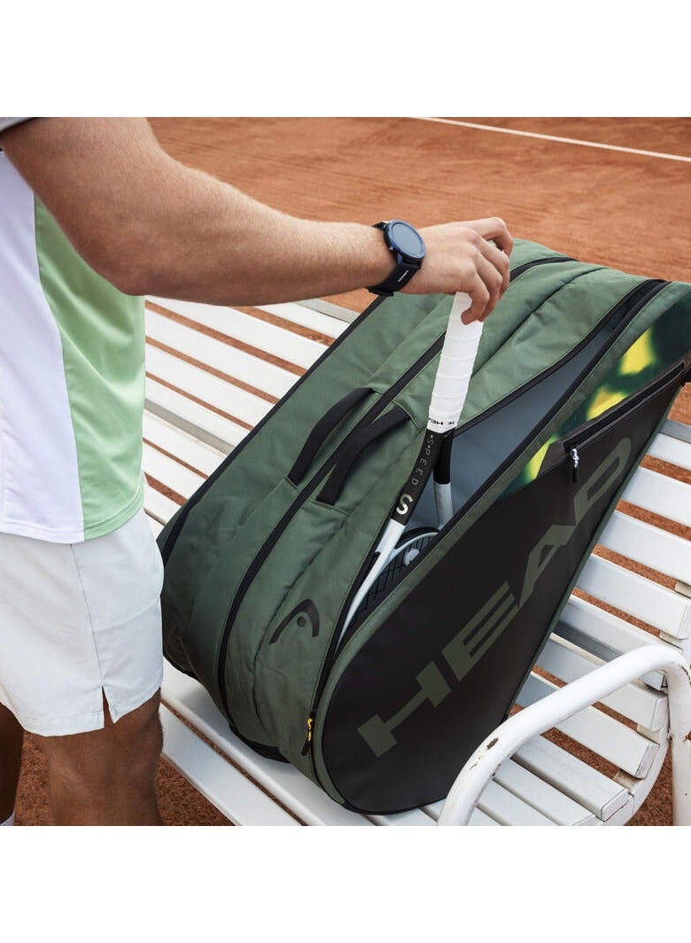 HEAD Tour Racquet Bag Xl - Thyme/Banana, A Spacious Bag With Climate Control Technology Inside - Image 3