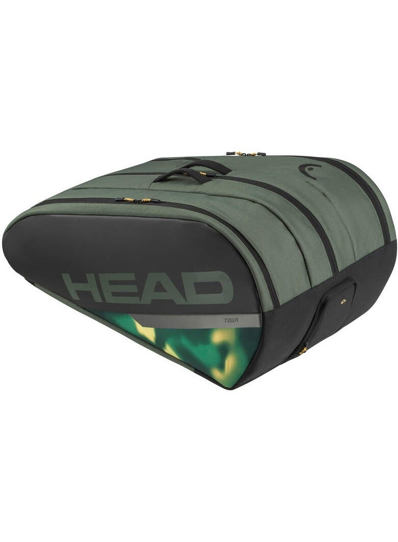 HEAD Tour Racquet Bag Xl - Thyme/Banana, A Spacious Bag With Climate Control Technology Inside - Image 1