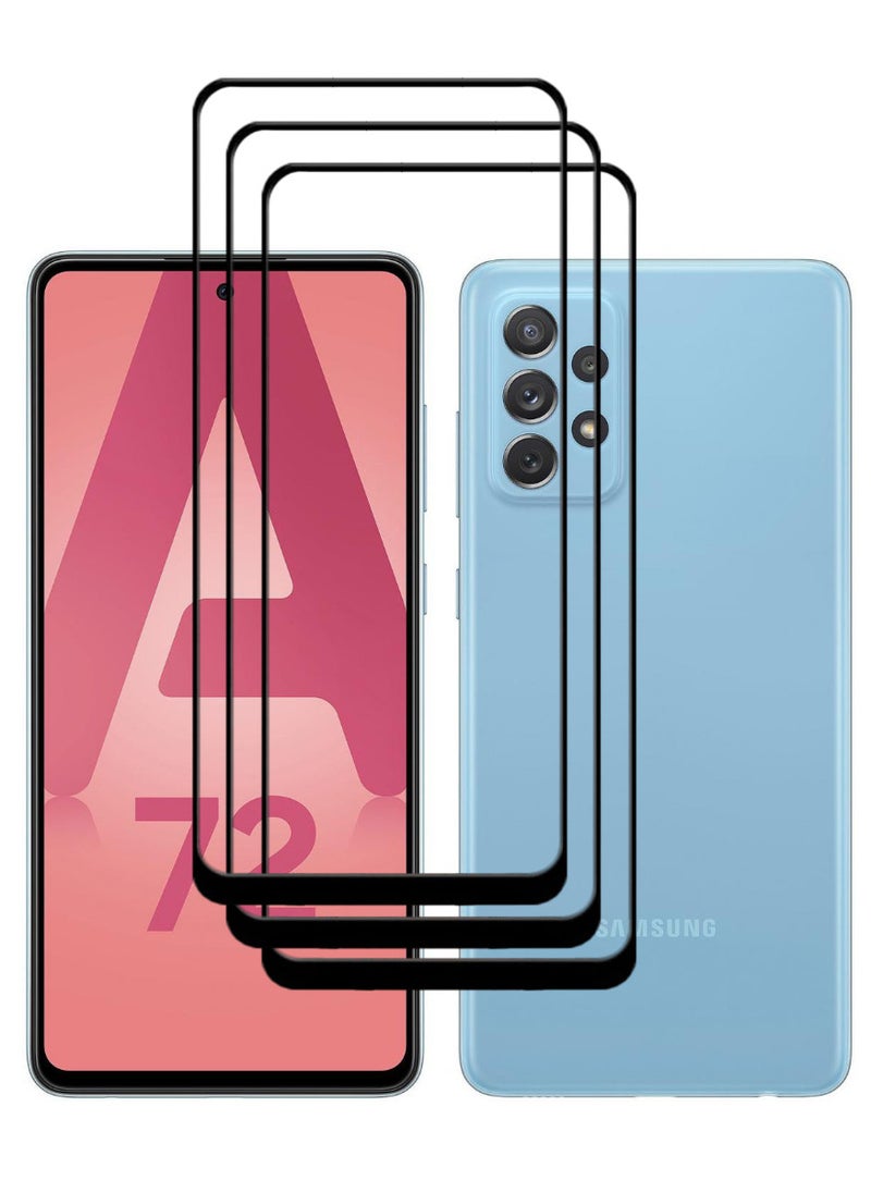 ACLIX 3 Pieces Antistatic ESD Dustproof Premium Quality High Definition Tempered Glass Screen Protector Designed For Samsung Galaxy A72 - Image 1