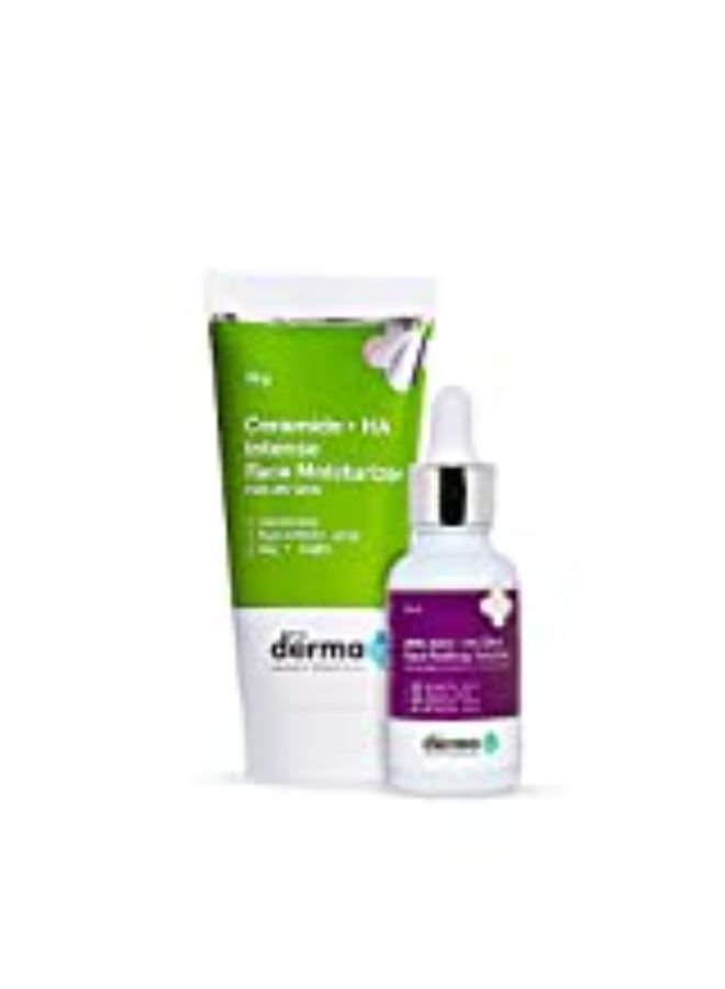 THE derma Co مجموعة بشرة متوهجة - محلول تقشير الوجه 30% Aha + 2% Bha (30 مل) + سيراميد + مرطب وجه مكثف من Ha (50 جم) - Image 4
