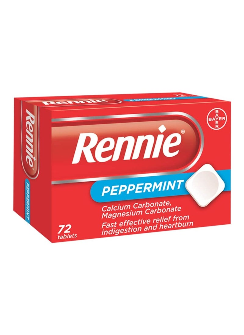 Regnier - Pack Of 72 Rennie Peppermint Heartburn Tablets - Image 1