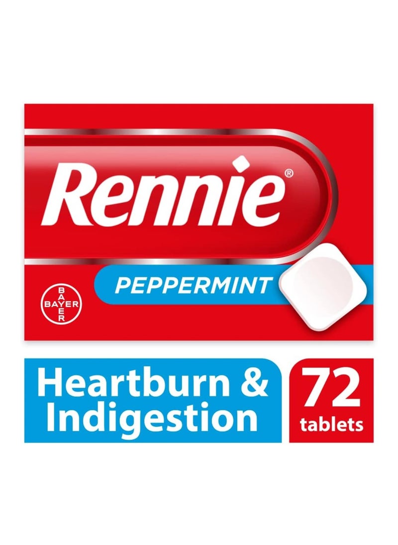 Regnier - Pack Of 72 Rennie Peppermint Heartburn Tablets - Image 1