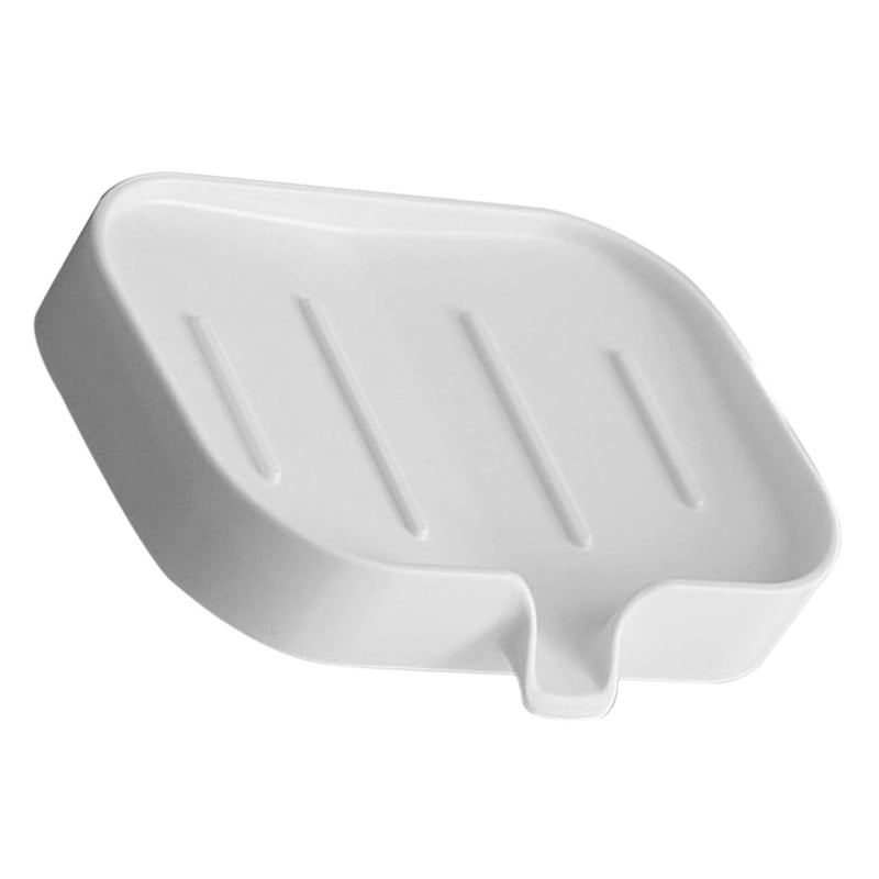 Self Draining Soap Dish Wall Mounted Soap Holder Space Saving Design for Bathroom Shower Sink - Image 2