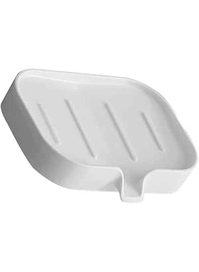 Self Draining Soap Dish Wall Mounted Soap Holder Space Saving Design for Bathroom Shower Sink - Image 1