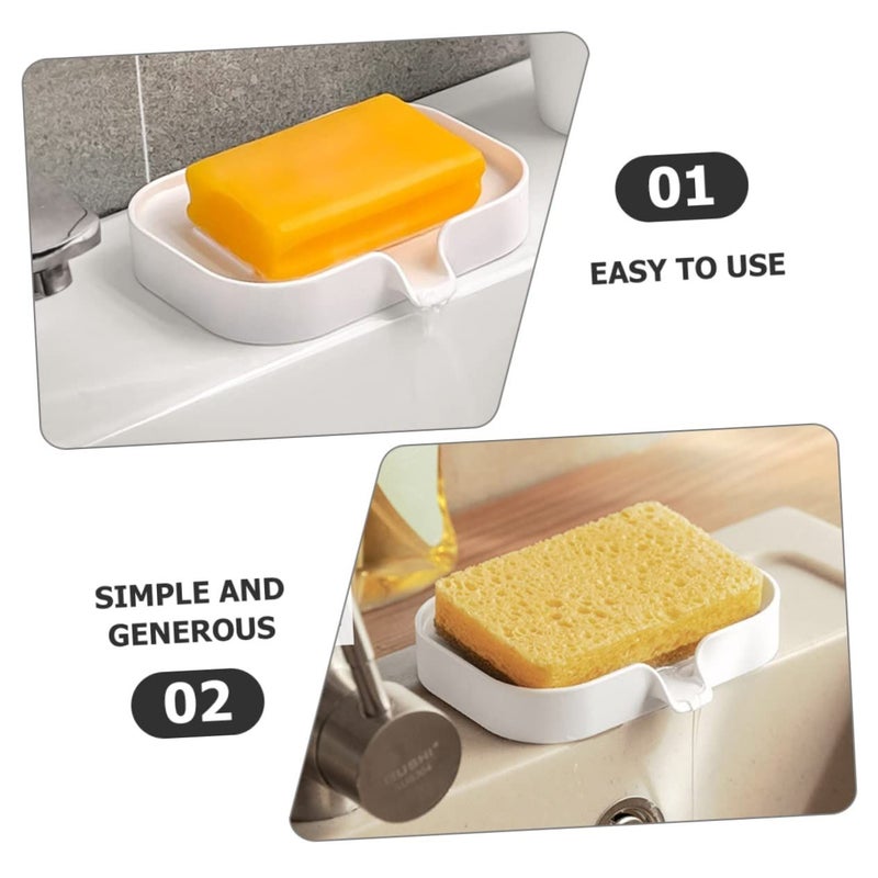Self Draining Soap Dish Wall Mounted Soap Holder Space Saving Design for Bathroom Shower Sink - Image 5