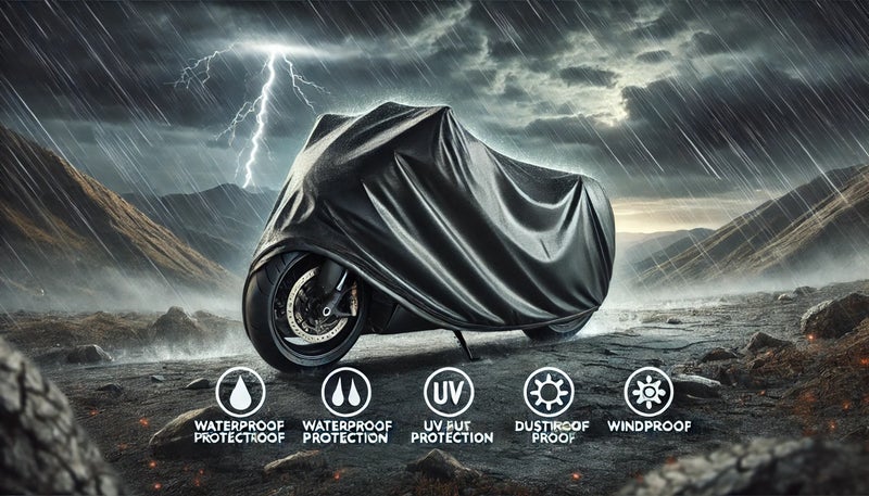 Kemo Sabe Black Motorcycle Canvas Waterproof 4 Seasons - Resistant to 60 Degrees (Special Production Tent Fabric) L Size - Image 5