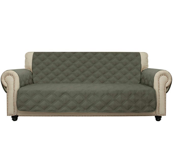 SOFA COVER 100 WATERPROOF NONSLIP QUILTED FURNITURE PROTECTOR SOFA SLIPCOVER FOR CHILDREN PETS FOR LEATHER COUCH GREEN 68