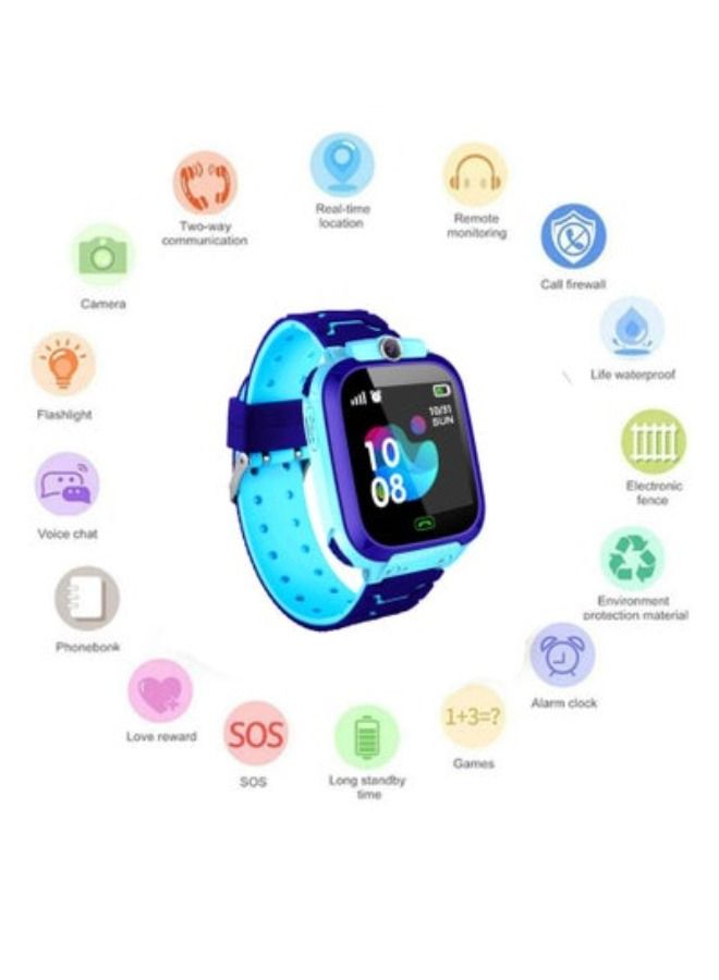 ACLIX Children's Smart Wrist Watch Phone Smartwatch For Boys Girls With Sim Card Photo Waterproof GPS Tracker Child Kids Smart Watch Blue/Black/Purple - Image 5