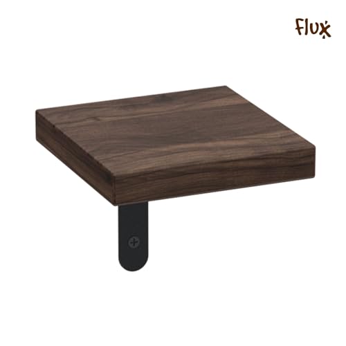 flux Wooden Square Wall Mounted Plant Stand Floating Shelves for Wall Wood Shelf Decor Plant Display Collectibles Mounted Kitchen Bathroom Bedroom Decorative Storage Shelf Stand (Black Pack of 3) - Image 5